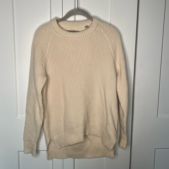 AllSaints Cable Knit Hi Low Wool Cashmere Blend Sweater Women's Size XS - Picture 1 of 6